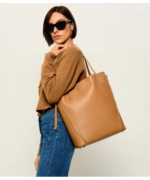 Shopper in ecopelle con tracolla BS24A66E2 A16 ELISABETTA FRANCHI Daino 