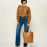 Shopper in ecopelle con tracolla BS24A66E2 A16 ELISABETTA FRANCHI Daino 