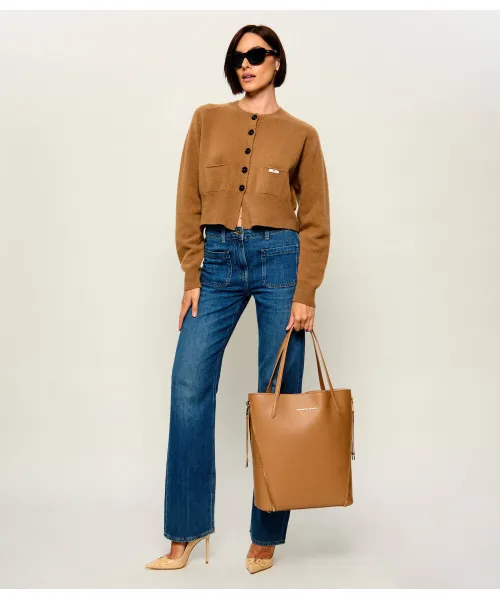 Shopper in ecopelle con tracolla BS24A66E2 A16 ELISABETTA FRANCHI Daino 