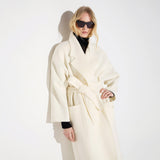 Cappotto in panno double di lana CP01D66E2 193 ELISABETTA FRANCHI Burro 