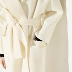 Cappotto in panno double di lana CP01D66E2 193 ELISABETTA FRANCHI Burro 