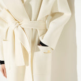 Cappotto in panno double di lana CP01D66E2 193 ELISABETTA FRANCHI Burro 