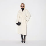 Cappotto in panno double di lana CP01D66E2 193 ELISABETTA FRANCHI Burro 