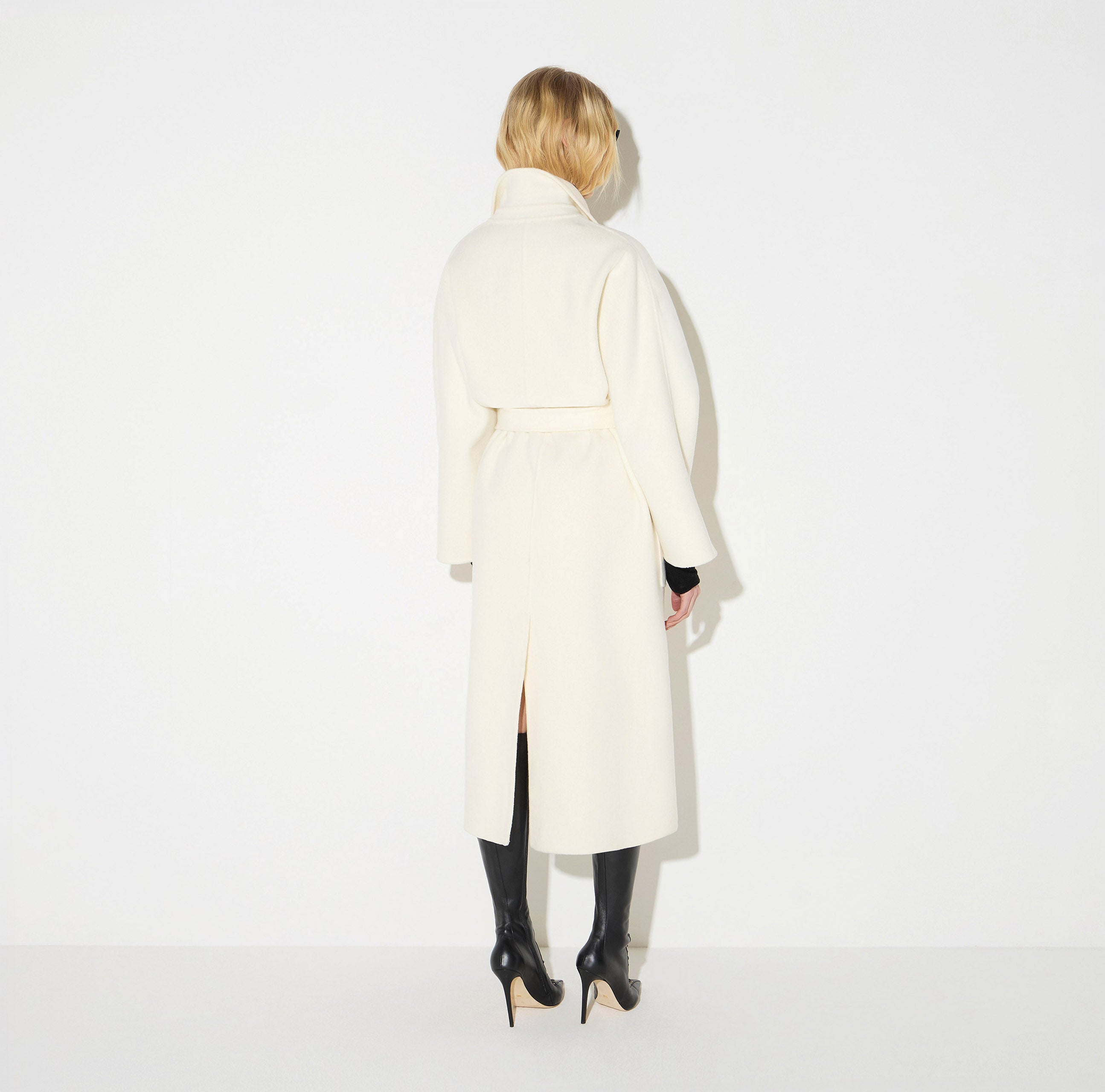 Cappotto in panno double di lana CP01D66E2 193 ELISABETTA FRANCHI Burro 