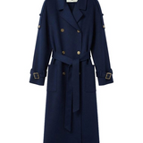 Cappotto doppiopetto con cintura CP02D66E2 H88 ELISABETTA FRANCHI Blu notte 