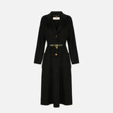 Cappotto in panno double con cintura CP03D67E2 110 ELISABETTA FRANCHI Nero 