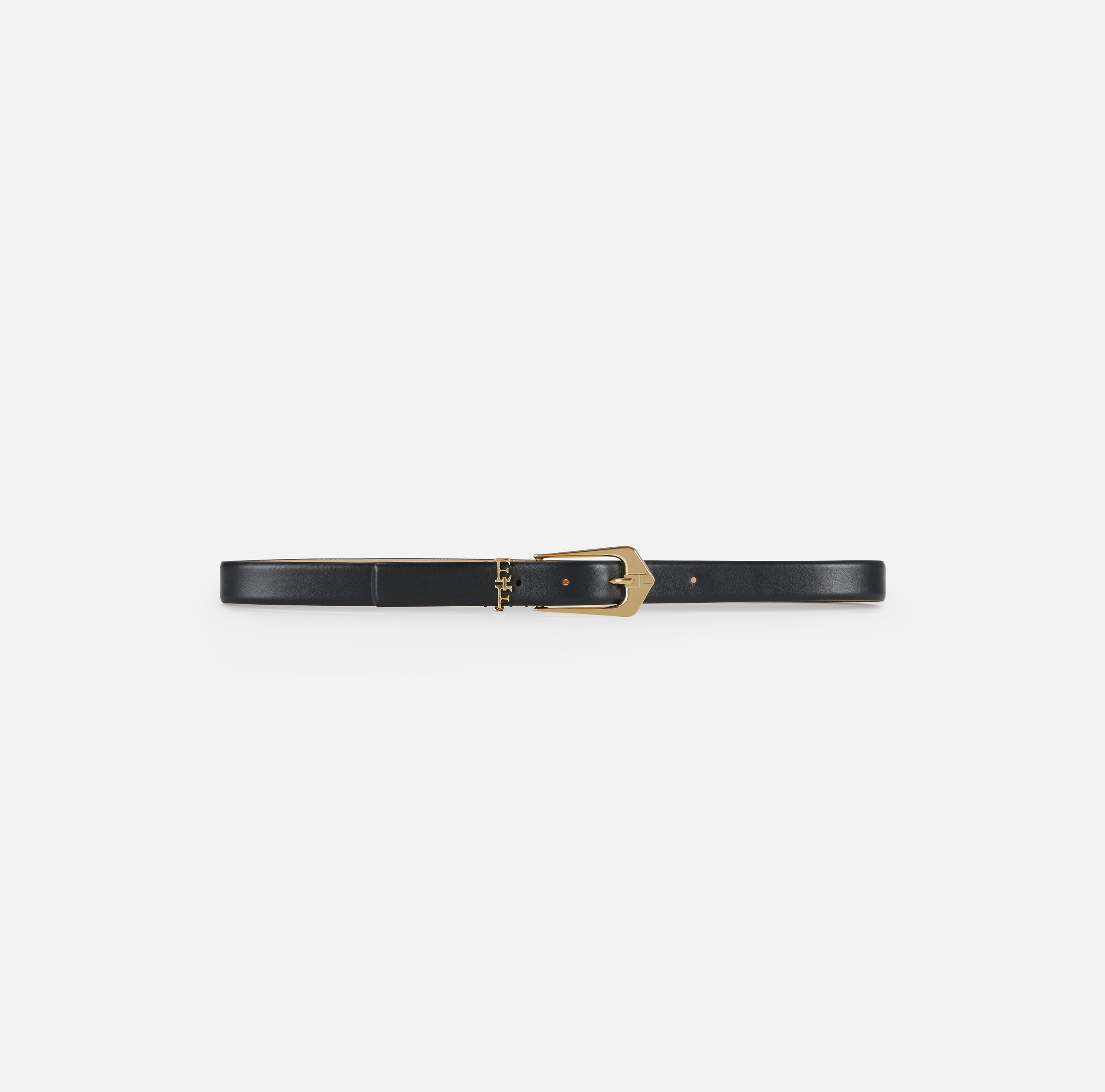 Cintura in pelle con dettagli logo<BR/> CT31S66E2 110 ELISABETTA FRANCHI Nero 