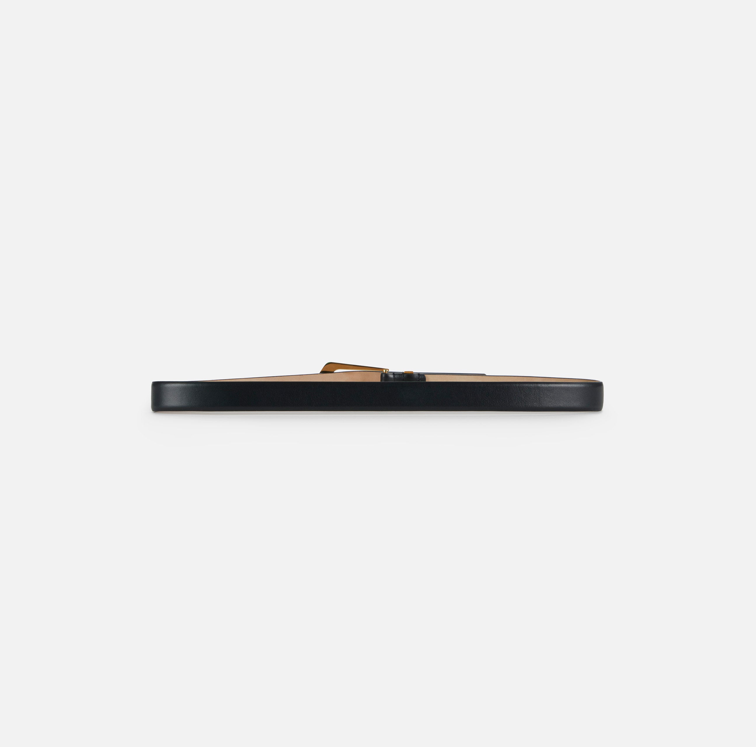 Cintura in pelle con dettagli logo<BR/> CT31S66E2 110 ELISABETTA FRANCHI Nero 
