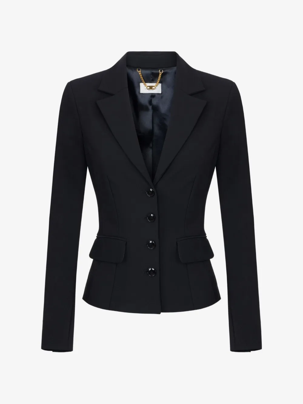 Giacca in tessuto tecnico GI25367E2 110 ELISABETTA FRANCHI Nero 