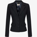 Giacca in tessuto tecnico GI25367E2 110 ELISABETTA FRANCHI Nero 