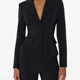 Giacca in tessuto tecnico GI25367E2 110 ELISABETTA FRANCHI Nero 