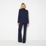 Giacca in doppio crêpe stretch GI27466E2 H88 ELISABETTA FRANCHI Blu notte 
