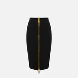 Gonna in maglia con zip GK28B66E2 110 ELISABETTA FRANCHI Nero 