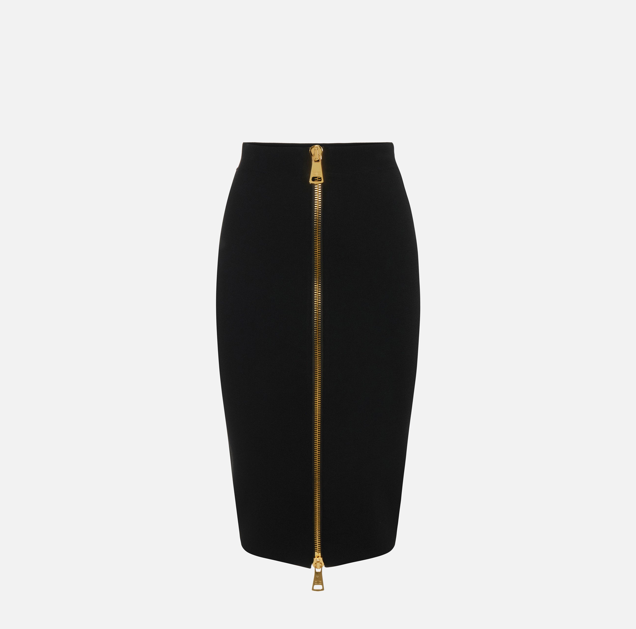 Gonna in maglia con zip GK28B66E2 110 ELISABETTA FRANCHI Nero 