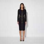 Gonna in maglia con zip GK28B66E2 110 ELISABETTA FRANCHI Nero 