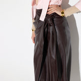 Gonna con fusciacca GO21866E2 EV9 ELISABETTA FRANCHI Dark chocolate 