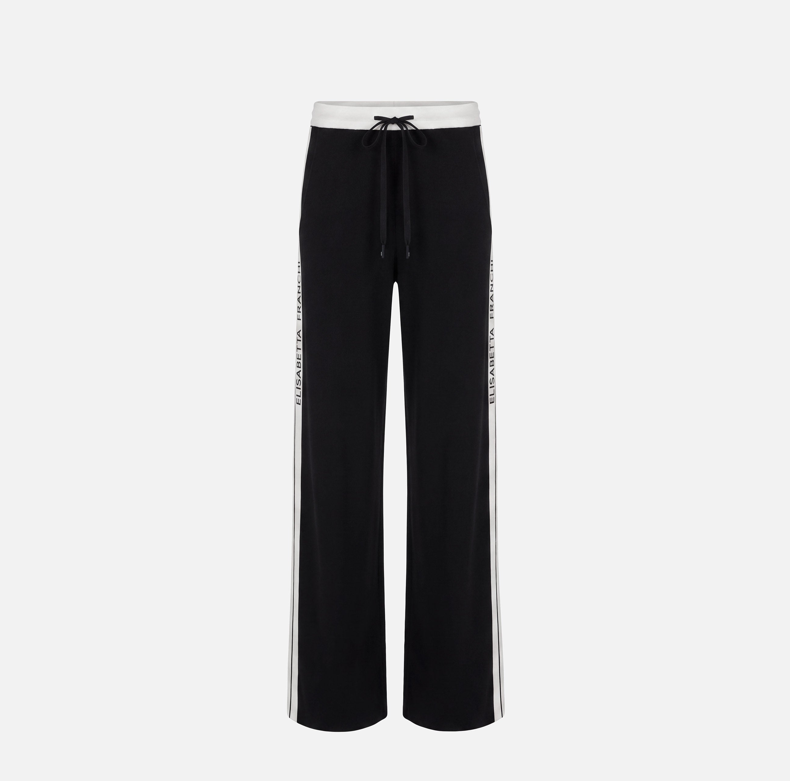 Pantaloni in maglia con logo KP75S66E2 685 ELISABETTA FRANCHI Nero/burro 
