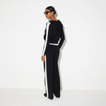 Pantaloni in maglia con logo KP75S66E2 685 ELISABETTA FRANCHI Nero/burro 