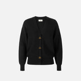 Cardigan in maglia con bottoni gioiello MK01S66E2 110 ELISABETTA FRANCHI Nero 