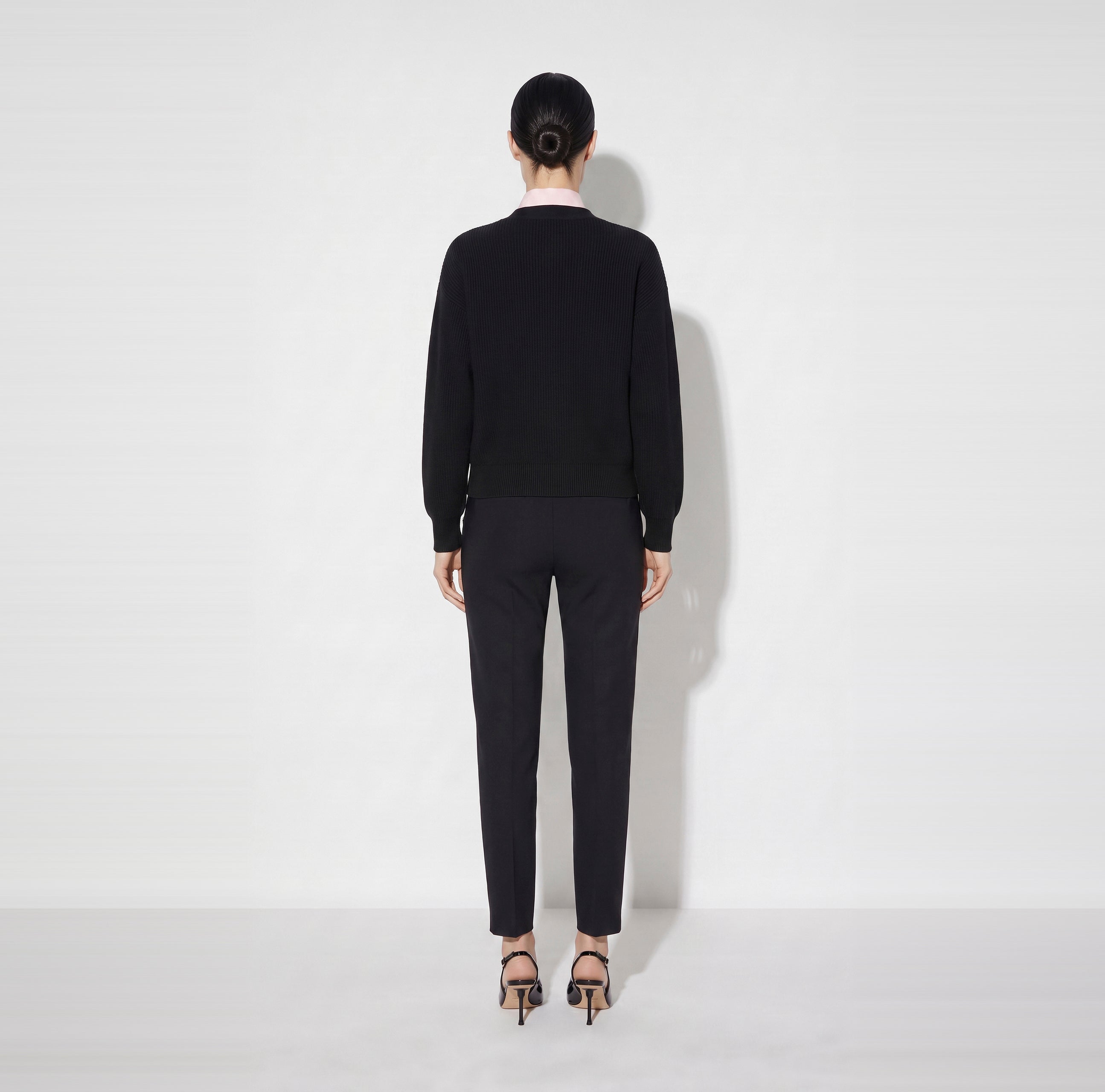 Cardigan in maglia con bottoni gioiello MK01S66E2 110 ELISABETTA FRANCHI Nero 