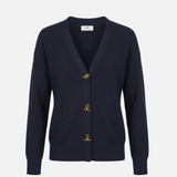 Cardigan in maglia con bottoni gioiello MK01S66E2 H88 ELISABETTA FRANCHI Blu notte 