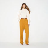 Pullover in maglia con bottoni gioiello MK03S66E2 193 ELISABETTA FRANCHI Burro 