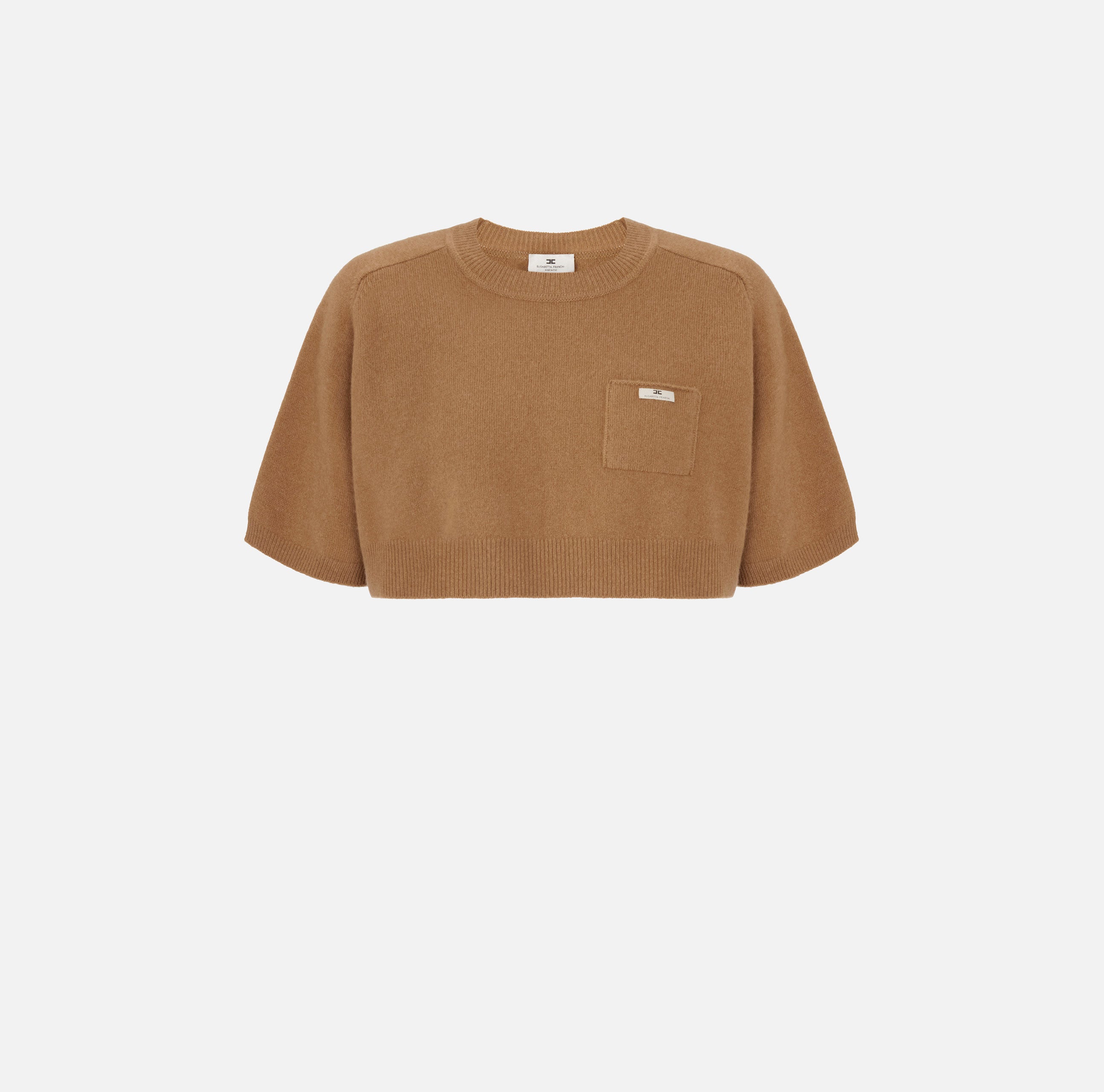 Top in lana e cashmere MK11T66E2 AI6 ELISABETTA FRANCHI Daino 