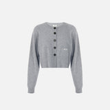 Cardigan in lana e cashmere MK12T66E2 431 ELISABETTA FRANCHI Grigio melange 