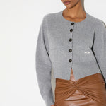 Cardigan in lana e cashmere MK12T66E2 431 ELISABETTA FRANCHI Grigio melange 