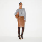 Cardigan in lana e cashmere MK12T66E2 431 ELISABETTA FRANCHI Grigio melange 