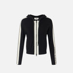 Felpa in maglia bicolore con logo<BR/> MK15S66E2 685 ELISABETTA FRANCHI Nero/burro 