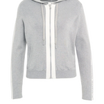 Felpa in maglia bicolore con logo<BR/> MK15S66E2 G41 ELISABETTA FRANCHI Grigio melange/avorio 