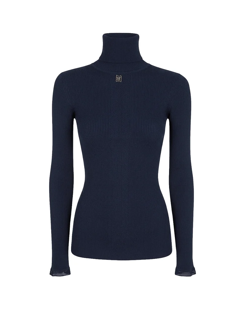 Dolcevita a costina MK22B66E2 H88 ELISABETTA FRANCHI Blu notte 