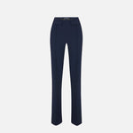 Pantaloni in doppio crêpe stretch<BR/> PA19666E2 H88 ELISABETTA FRANCHI Blu notte 