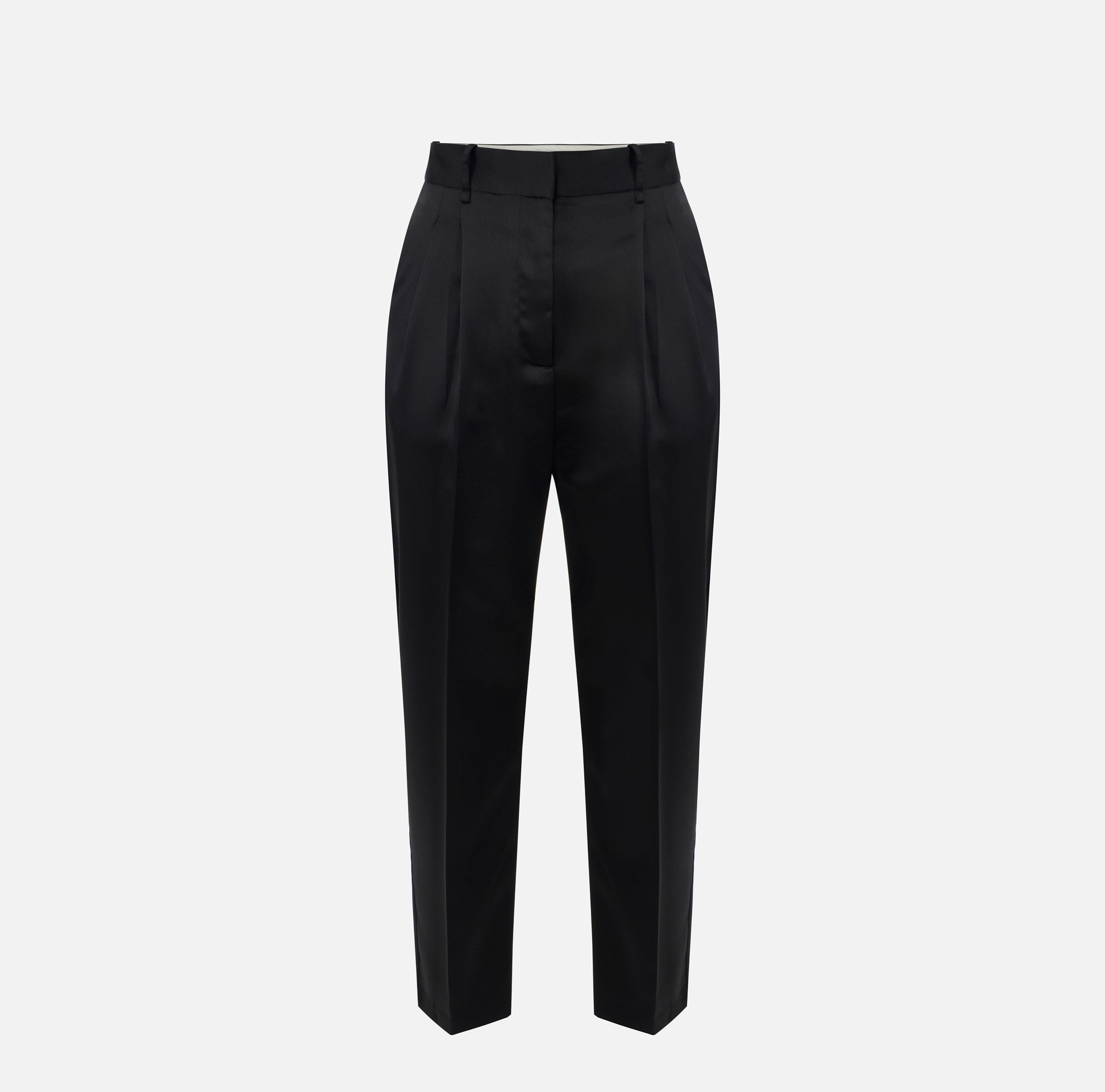 Pantaloni in raso stretch PA20366E2 110 ELISABETTA FRANCHI Nero 