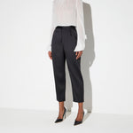 Pantaloni in raso stretch PA20366E2 110 ELISABETTA FRANCHI Nero 
