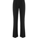 Pantaloni in crêpe leggero con cintura PA20766E2 110 ELISABETTA FRANCHI Nero 