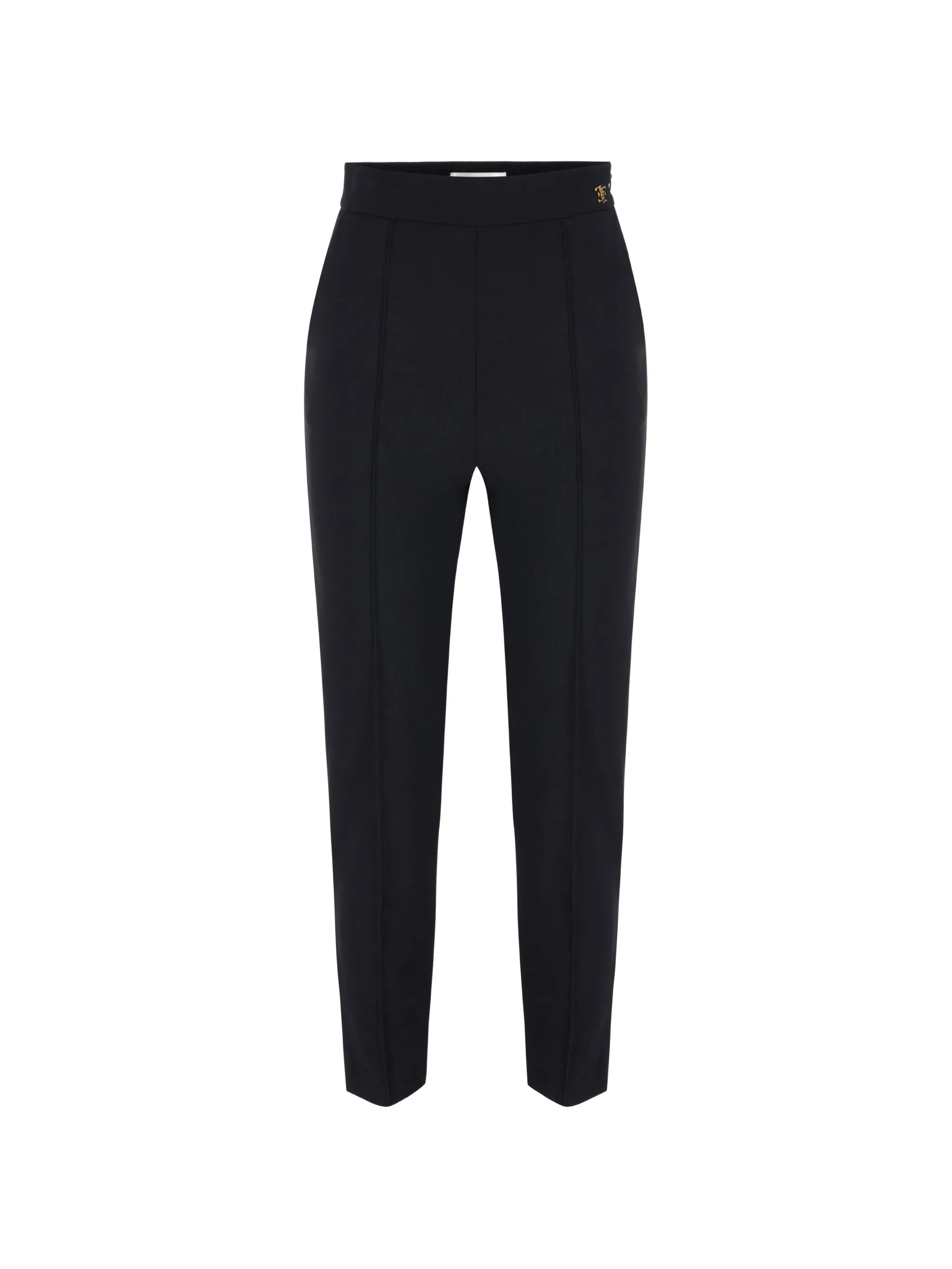 Pantaloni in tessuto tecnico PA22067E2 110 ELISABETTA FRANCHI Nero 