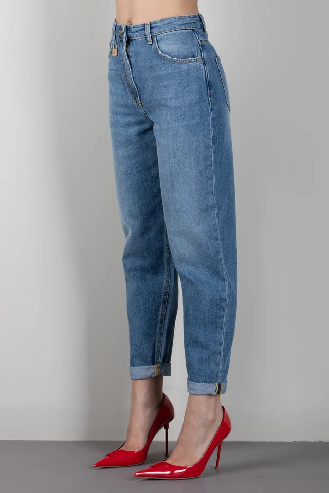 Jeans vestibilità boyfriend PJ14D66E2 139 ELISABETTA FRANCHI Blue vintage 