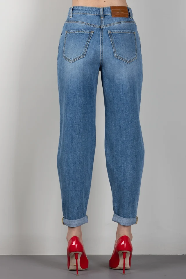 Jeans vestibilità boyfriend PJ14D66E2 139 ELISABETTA FRANCHI Blue vintage 