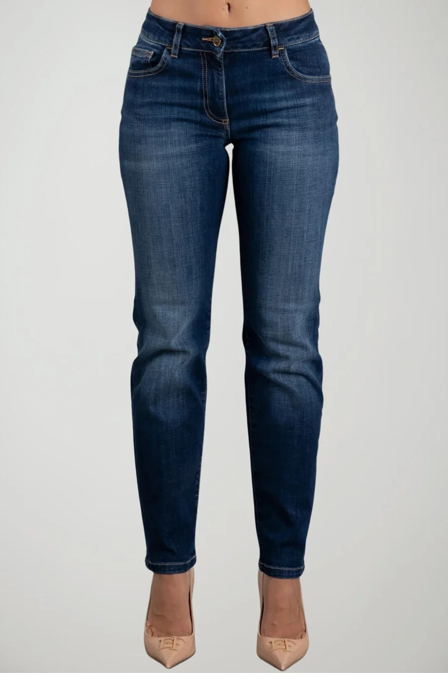 Jeans con gamba dritta PJ25N66E2 139 ELISABETTA FRANCHI Blue vintage 