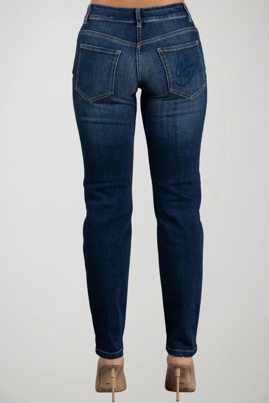 Jeans con gamba dritta PJ25N66E2 139 ELISABETTA FRANCHI Blue vintage 
