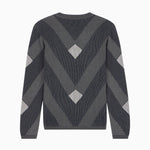 Maglione fantasia jacquard diagonale EM006247 AF29852 FB046 EMPORIO ARMANI Blue 
