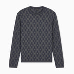 Maglione in lana vergine punto fantasia EM006276 AF29848 FB004 EMPORIO ARMANI Blu 