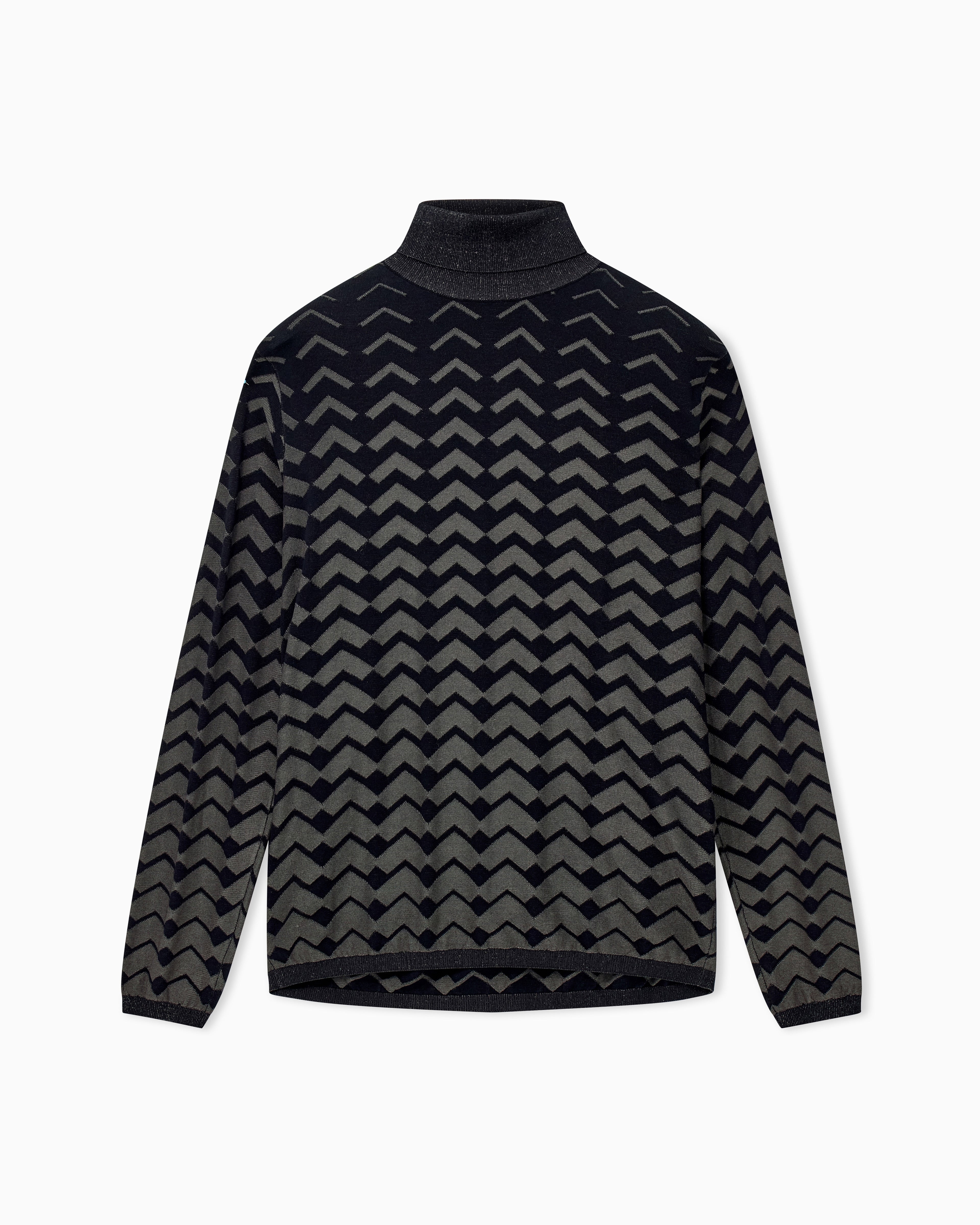 Maglione dolcevita in misto lyocell EM006292 AF27932 MB016 EMPORIO ARMANI Nero 