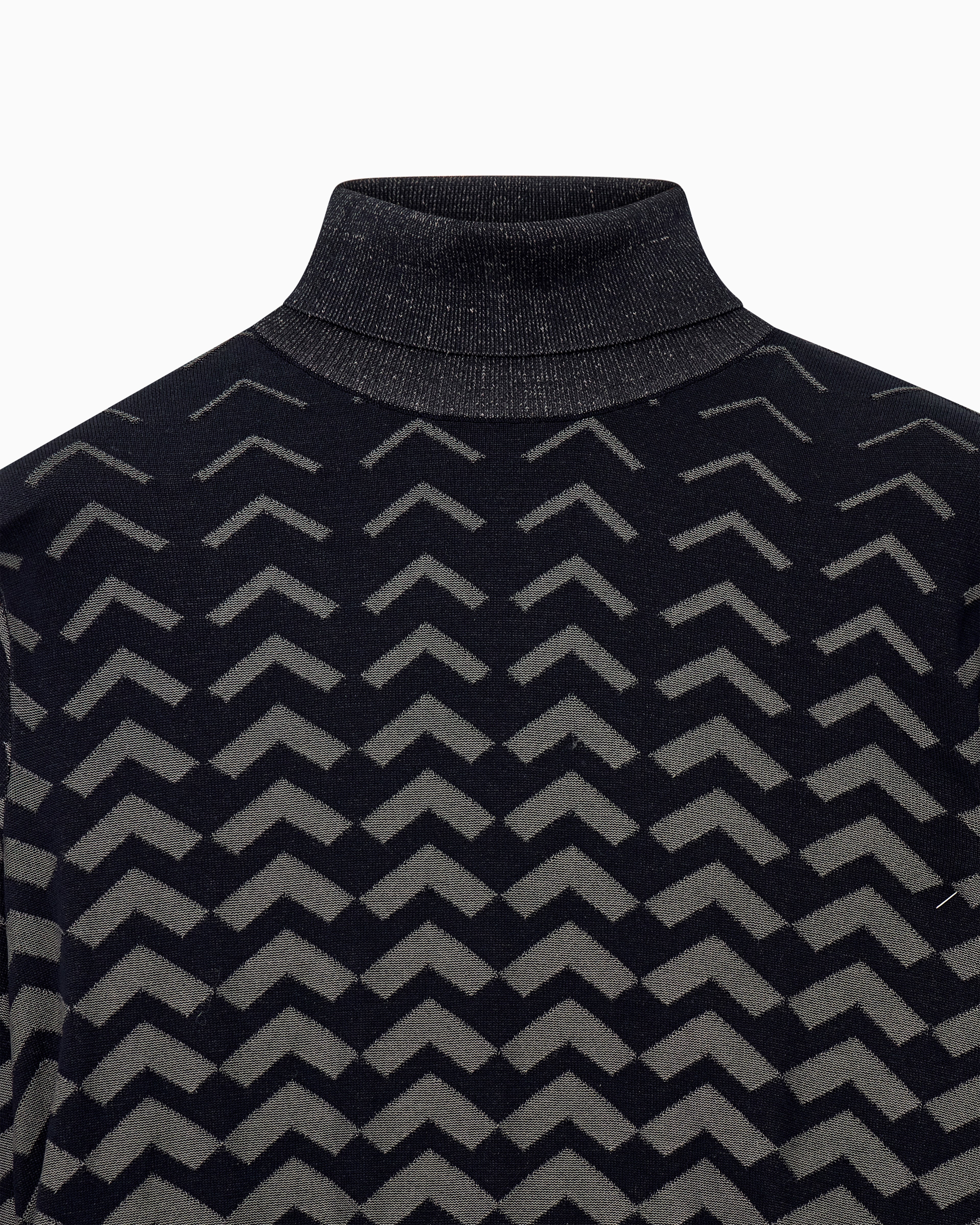 Maglione dolcevita in misto lyocell EM006292 AF27932 MB016 EMPORIO ARMANI Nero 