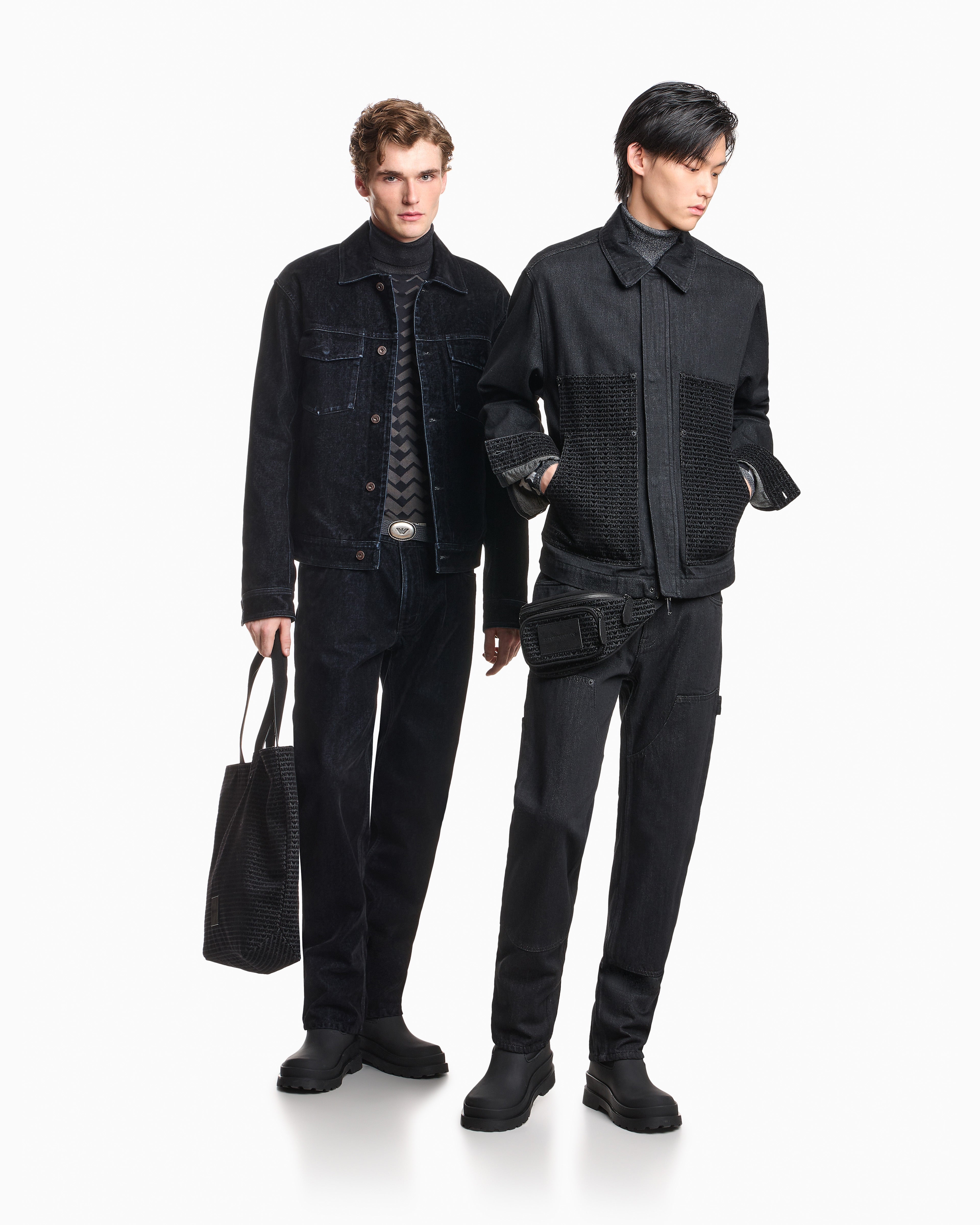 Maglione dolcevita in misto lyocell EM006292 AF27932 MB016 EMPORIO ARMANI Nero 