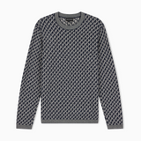 Maglione in lana vergine jacquard logo all over EM006360 AF27946 FB066 EMPORIO ARMANI Blue 
