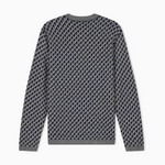 Maglione in lana vergine jacquard logo all over EM006360 AF27946 FB066 EMPORIO ARMANI Blue 