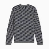 Maglione in lana vergine jacquard logo all over EM006360 AF27946 FB066 EMPORIO ARMANI Blue 